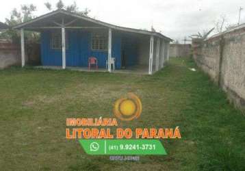 Casa mista 2 quartos - terreno 480m²  - praia de leste pontal do paraná