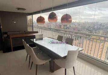 Apartamento com 3 dormitórios para alugar, 104 m² por r$ 9.885,00/mês - chácara inglesa - são paulo/sp