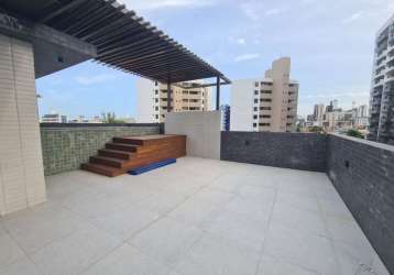 Cobertura com 2 dormitórios à venda, 171 m² por r$ 650.000 - jardim oceania - joão pessoa/pb