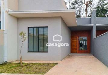 Casa com 3 dormitórios à venda, 60 m² por r$ 285.000,00 - gralha azul - fazenda rio grande/pr