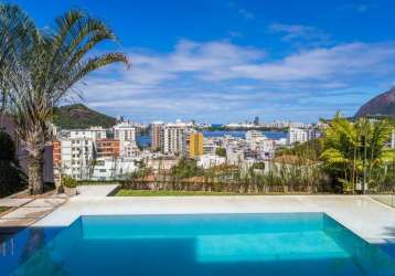 Mansão quadriplex com vista cristo e pão de açucar à venda no jardim botânico.