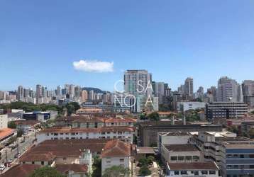 Cobertura com 3 dormitórios à venda, 134 m² por r$ 800.000,00 - boqueirão - santos/sp