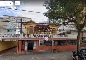 Terreno à venda, 750 m² por r$ 7.050.000,00 - pompéia - santos/sp