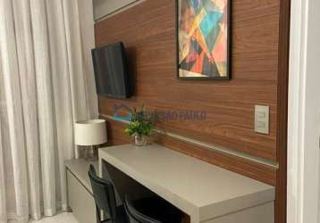 Studio mobiliado|jardim da glória|28 m²1 dormitório|1 suíte|rooftop decorado no prédio