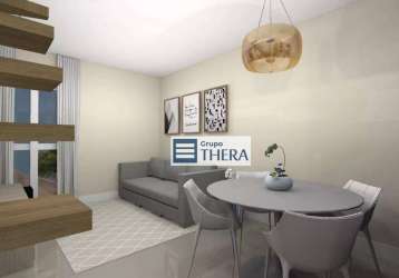 Cobertura à venda, 80 m² por r$ 388.000,00 - vila américa - santo andré/sp