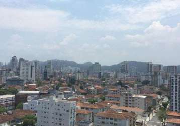 Cobertura à venda, 241 m² por r$ 2.610.000,00 - embaré - santos/sp