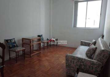 Apartamento com 1 dormitório à venda, 47 m² por r$ 215.000,00 - itararé - são vicente/sp