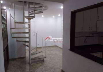 Apartamento duplex com 2 dormitórios à venda, 60 m² por r$ 275.000,00 - centro - são vicente/sp