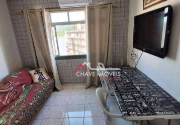 Apartamento com 38m² úteis, 1 quarto, localizado no gonzaguinha em são vicente;