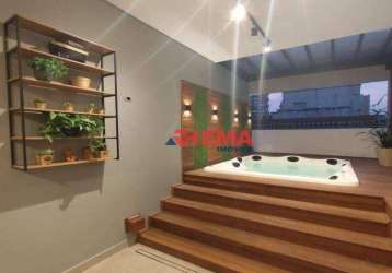 Cobertura com 3 dormitórios à venda, 191 m² por r$ 1.849.000,00 - pompéia - santos/sp