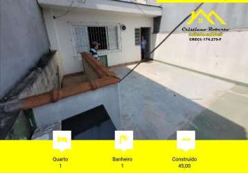 Casa para locação em guarulhos, jardim santa emilia, 1 dormitório, 1 banheiro