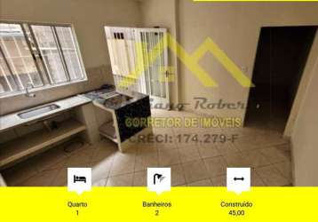 Casa para locação em guarulhos, vila barros, 1 dormitório, 2 banheiros