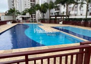 02 dorms reformado &amp; pronto para morar | lazer clube | 01 vaga | jardim castelo - santos