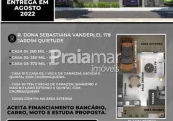 Sobrados novos jardim quietude, praia grande | excelente  acabamento | 02 dorms | 86 m2.