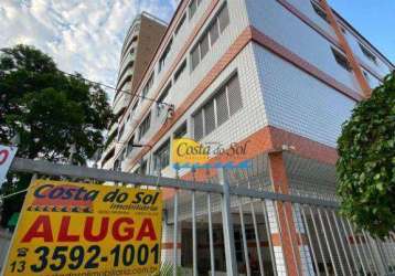 Apartamento com 1 quarto para alugar, 41 m² por r$ 1.700/mês - vila guilhermina - praia grande/sp