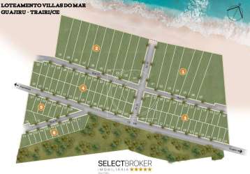 Loteamento villas do mar, 390,00m², guajiru, trairi/ce,