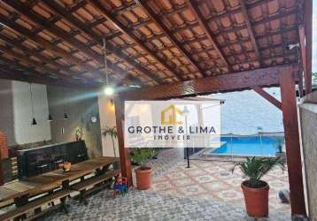 Casa com 3 dormitórios, espaço gourmet e piscina à venda, 141 m² - cidade nova - pindamonhangaba/sp