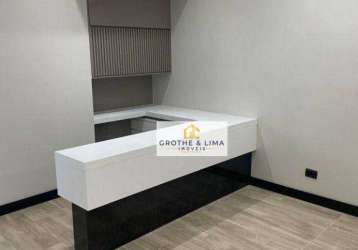 Linda sala comercial com mobília! com 2 banheiros e acessibilidade para cadeirantes! para alugar, 68 m² - parque senhor do bonfim - taubaté/sp