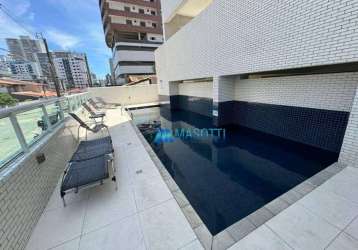 Apartamento com 2 dormitórios à venda, 57 m² por r$ 420.000,00 - vila guilhermina - praia grande/sp