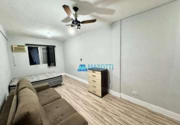 Kitnet com 1 dormitório à venda, 28 m² por r$ 175.000 - canto do forte - praia grande/sp