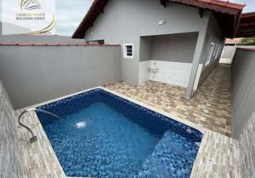 Casa nova com piscina 400mts do mar para venda em itanhaém!!