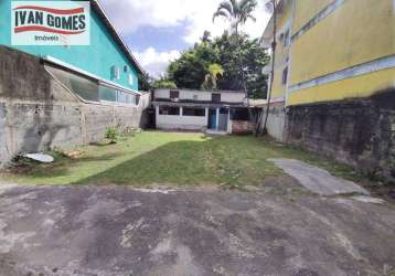 Terreno com edicula à venda, 250 m2 por r$ 470.000,00, jardim las palmas, guarujá