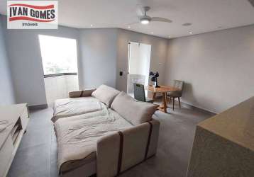 Apartamento com 2 dormitórios para alugar, 63 m² por r$ 3.500/mês - tombo - guarujá/sp