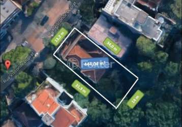 Terreno comercial à venda na rua visconde de duprat, 231, petrópolis, porto alegre, 444 m2 por r$ 1.180.000