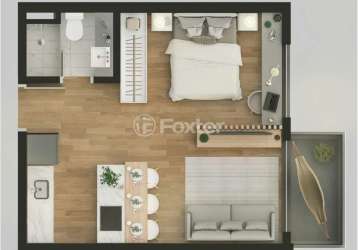 Apartamento com 1 quarto à venda na rua tomaz flores, 219, bom fim, porto alegre, 33 m2 por r$ 536.000