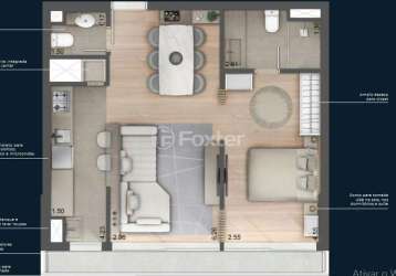 Apartamento com 1 quarto à venda na avenida praia de belas, 2024, praia de belas, porto alegre, 55 m2 por r$ 742.600