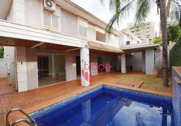 Casa em condomínio fechado de 04 quartos no bairro santa cruz do josé jacques em ribeirão preto com piscina.