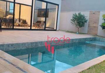 Casa em condomínio fechado para vender de 04 suítes no bairro vila do golf em ribeirão preto com piscina.