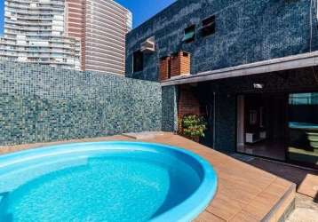 !!!oportunidade!!! linda cob. duplex em prédio frente ao mar com 178m² úteis - 02 suítes - piscina/churrasqueira - 02 vagas por r$ 1.369m - pompéia