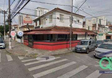 !!!oportunidade!!! linda casa comercial de esquina na rua oswaldo cruz com 280m² úteis - por r$ 14 mil (pacote) - boqueirão - santos/sp