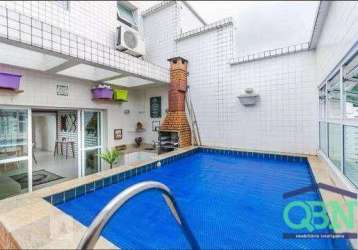 Cobertura com 3 dormitórios à venda, 208 m² por r$ 1.285.000,00 - marapé - santos/sp