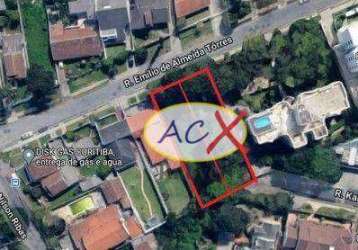 Terreno à venda, 1088 m² por r$ 1.600.000,00 - campina do siqueira - curitiba/pr