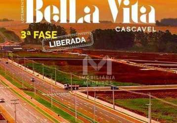 Terreno à venda, 154 m² por r$ 123.000,00 - bella vita - cascavel/pr