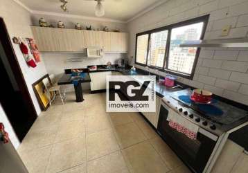 Cobertura com 4 dormitórios, 265 m² - venda por r$ 2.500.000,00 ou aluguel por r$ 10.000,02/mês - vila belmiro - santos/sp