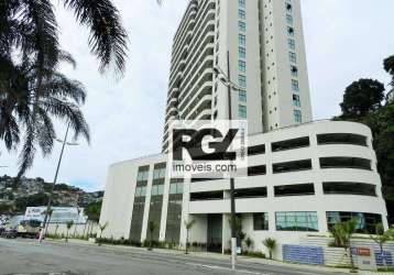 Sala, 95 m² - venda por r$ 800.000,00 ou aluguel por r$ 4.770,00/mês - valongo - santos/sp