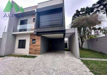 Sobrado com 3 dormitórios à venda, 188 m² por r$ 899.000,00 - uberaba - curitiba/pr