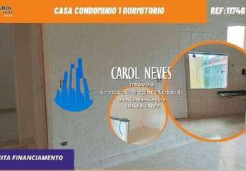 Casa condominio 1 dormitorio financiamento bancario mongagua