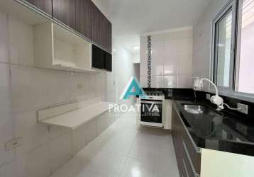 Apartamento com 2 dormitórios à venda, 54 m²  - jardim santo antônio - santo andré/sp