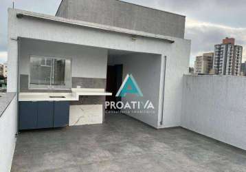 Cobertura com 2 dormitórios para alugar, 49 m²- vila guarani - mauá/sp