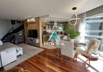 Cobertura à venda, 148 m² por r$ 1.500.000,01 - jardim - santo andré/sp