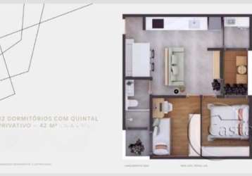 Apartamento com 2 quartos à venda na rua caetanos, --, vila regente feijó, são paulo, 42 m2 por r$ 350.000