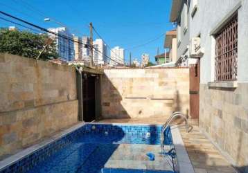 Casa com 3 quartos à venda na rua delphin moreira, 711, embaré, santos, 185 m2 por r$ 1.300.000