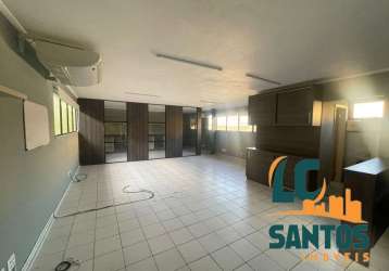 Sala comercial com 1 sala para alugar na avenida affonso penna, 755, aparecida, santos, 100 m2 por r$ 3.000