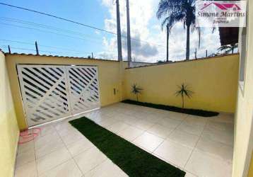 Casa com 2 dormitórios à venda, 70 m² por r$ 240.000,00 - jussara - mongaguá/sp