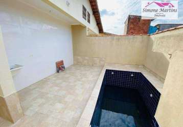 Casa com 2 dormitórios à venda, 66 m² por r$ 289.000,00 - flórida mirim - mongaguá/sp