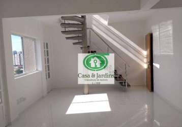 Cobertura com 2 dormitórios à venda, 140 m² - vila belmiro - santos/sp